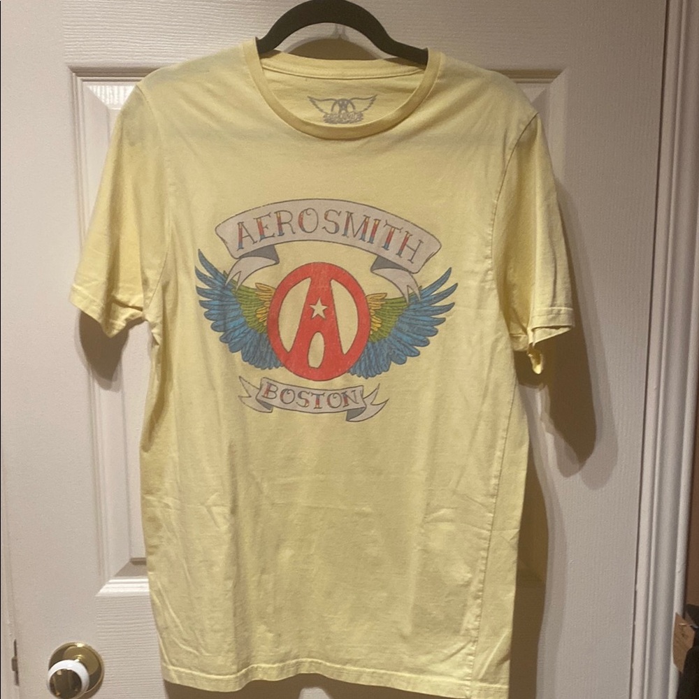 Yellow Graphic AEROSMITH T-Shirt for Men